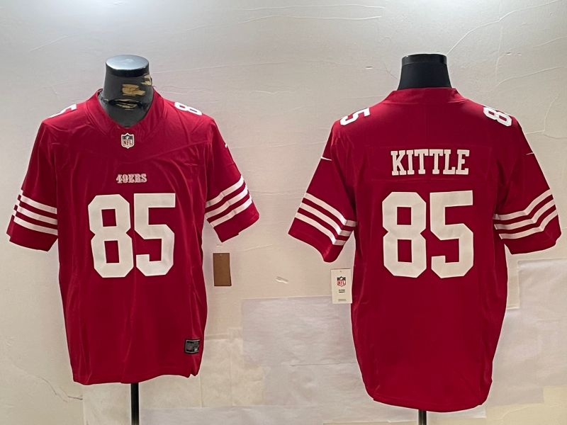 Men San Francisco 49ers #85 Kittle Red three generations 2024 Nike Limited NFL Jersey style 6->->